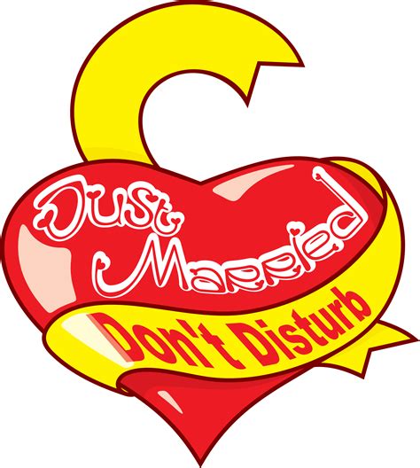 Clipart - 'Just Married' heart