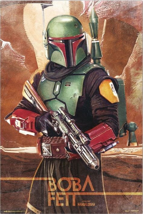 Poster, Affiche Star Wars: The Mandalorian - Boba Fett en ligne | 3+1 ...