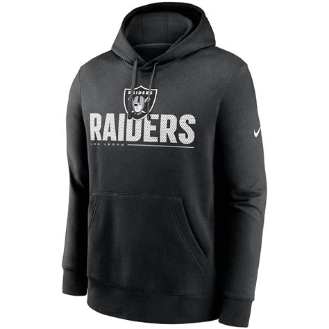 Men's Las Vegas Raiders Nike Black Team Impact Club Pullover Hoodie