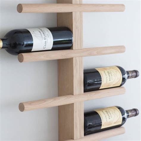 CKB Ltd Wooden Raw Oak Wine Rack | Wall mounted | 22 Bottle