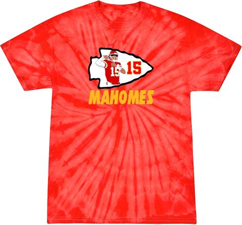 Amazon.com: TIE-DYE Red Patrick Mahomes Logo TD T-Shirt : Clothing ...