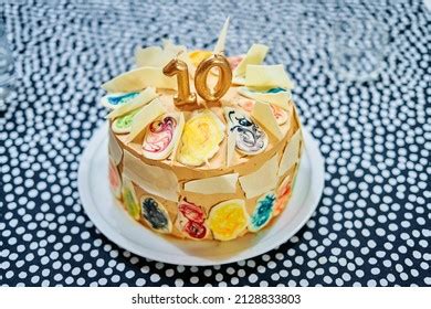 Birthday Cake Number 10 Stock Photo 2128833803 | Shutterstock