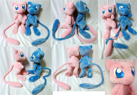 Regular and Shiny Mew plushies by Rens-twin on DeviantArt | Shiny mew, Pokemon dolls, Pokemon plush