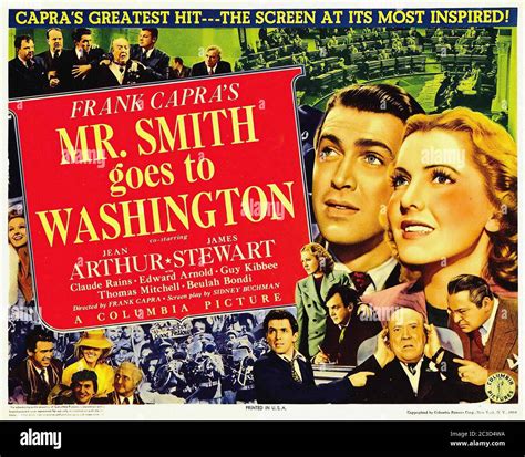 Mr Smith Goes to Washington - Vintage Movie Poster Stock Photo - Alamy