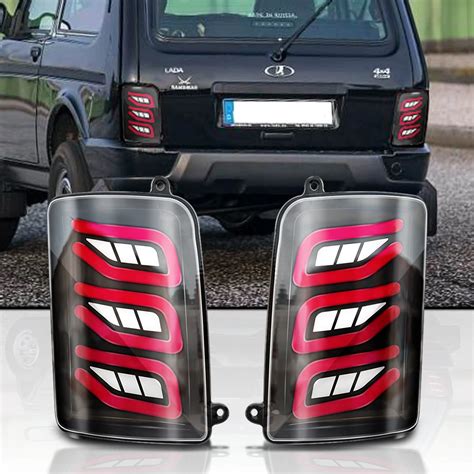 For Lada Niva 4x4 1995- Led Tail Lights With Running Turn Signal Pmma ...