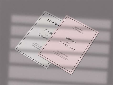 Free Wedding Invitation Pack Mockup (PSD)