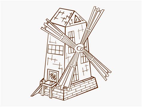 Windmill Clip Art - Windmills Middle Ages Drawing , Free Transparent Clipart - ClipartKey