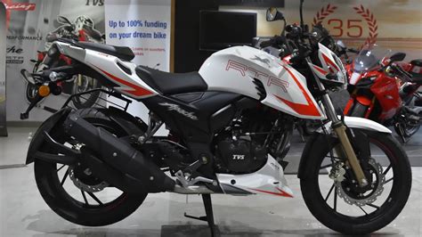 2019 TVS Apache RTR 200 4V | Race Edition 2.0 | White Red color | Specifications | Price ...