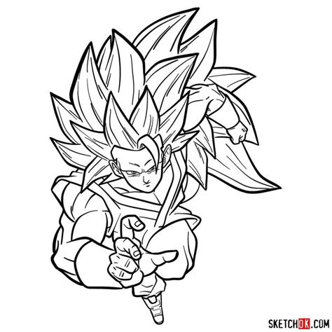 How to draw Super Saiyan 3 (Goku) | Goku drawing, Drawings, Goku art drawings