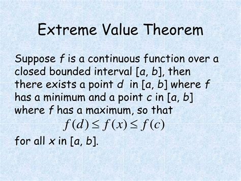 PPT - Extreme Value Theorem PowerPoint Presentation, free download - ID ...