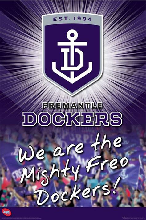 Buy AFL - Fremantle Dockers Logo Poster in Posters | Sanity