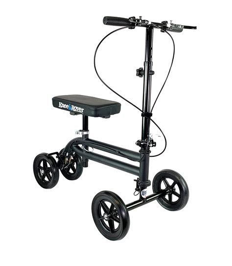 KneeRover Economy Knee Scooter Steerable Knee Walker Crutch Alternative with DUAL BRAKING SYSTEM ...