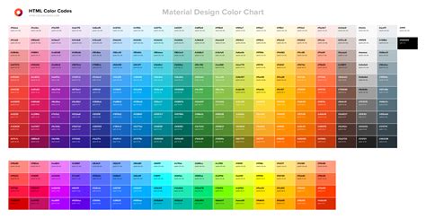 Web Color Codes Chart