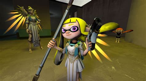 Inkling Mercy Winged Victory Skin Cosplay SFM by Squaremario87 on ...