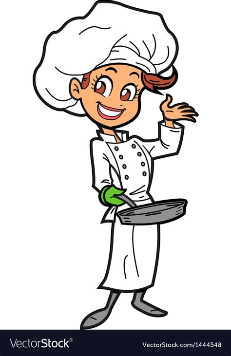 Female chef Royalty Free Vector Image - VectorStock