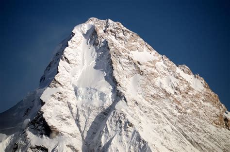 07 K2 North Face Close Up Late Afternoon From K2 North Face Intermediate Base Camp