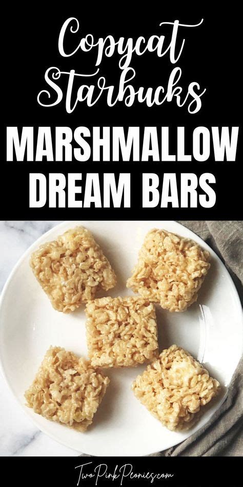 These copycat Starbucks marshmallow dream bars (also called Starbucks rice crispy treats) are ...