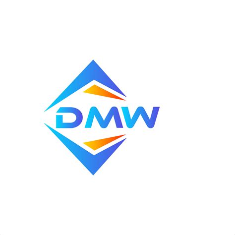 DMW abstract technology logo design on white background. DMW creative ...