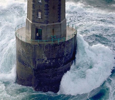 Théodore Malgorn, La Jument's Lighthouse keeper. 21st December 1989, photo by Jean Guichard ...