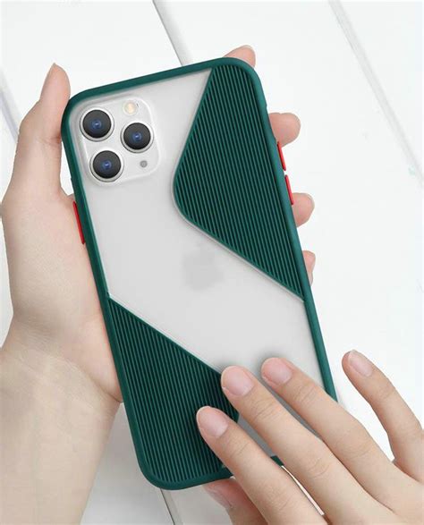 S Shaped Curved Cell Phone Case Contrast Color Skin Feeling Case For ...