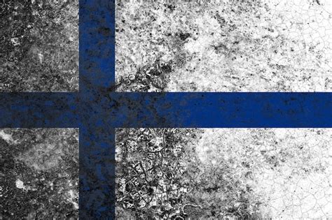 Premium Photo | Finland flag on a damaged old concrete wall surface