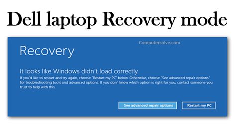 Dell laptop Recovery mode