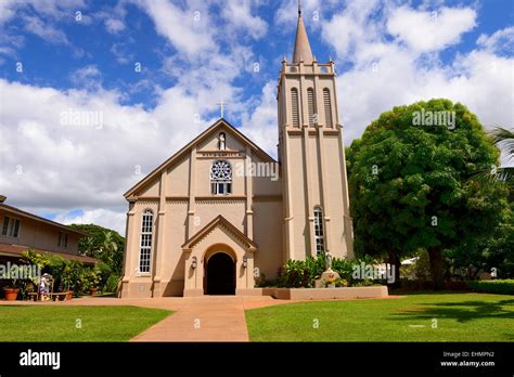 Maria Lanakila Catholic Church on Wainee Street, Lahaina, Maui, Hawaii, USA Stock Photo - Alamy