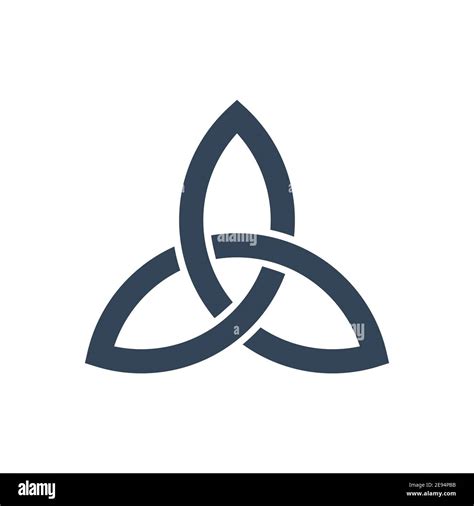 Triquetra symbol. Celtic trinity knot icon. Vector isolated on white Stock Vector Image & Art ...