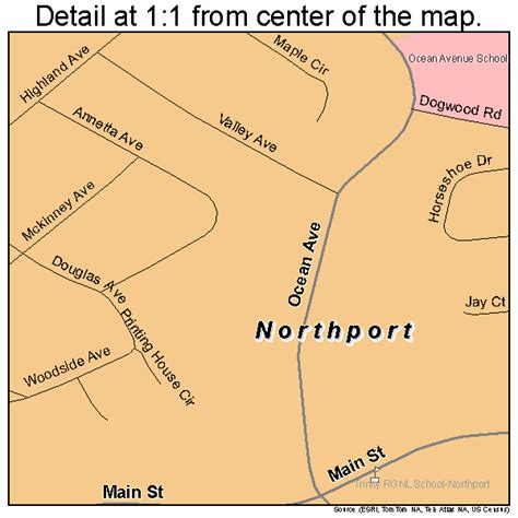 Northport New York Street Map 3653396