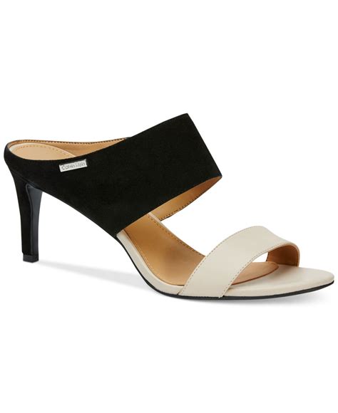 Calvin klein Women's Cecily Wide-strap Sandals in Black (Cocoon/Black) | Lyst