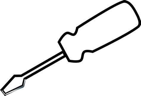 Screwdriver clipart black and white, Screwdriver black and white Transparent FREE for download ...