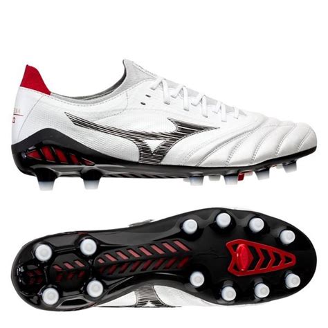 Mizuno Morelia Neo III Made in Japan FG Runbird DNA - White/Black/Red LIMITED EDITION | www ...