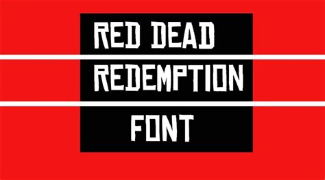 Red Dead Redemption Font » Fonts Max