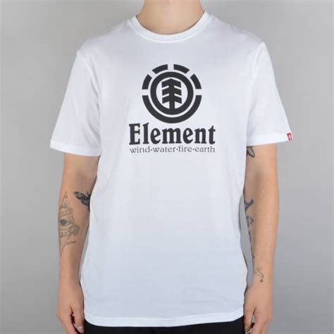 Element Skateboards Vertical Skate T-Shirt - White/Black - SKATE CLOTHING from Native Skate Store UK