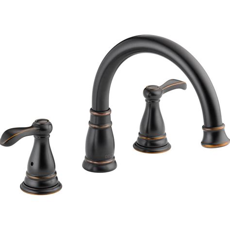 Delta Porter 2-Handle Deck-Mount Roman Tub Faucet in Oil-Rubbed Bronze ...