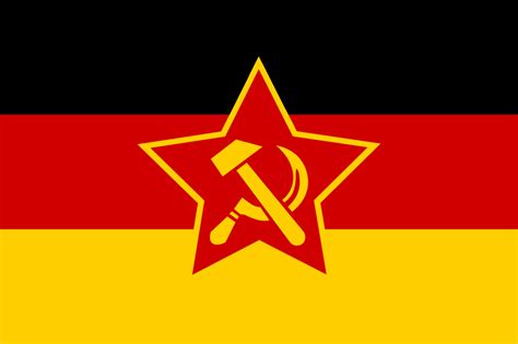 Flag of Communist Germany if it were established by the Germans instead ...