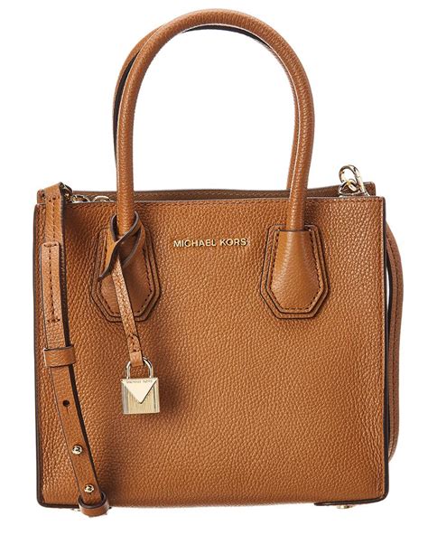 MICHAEL Michael Kors Michael Kors Mercer Medium Leather Messenger Bag in Brown - Lyst