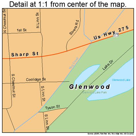 Glenwood Iowa Street Map 1931350