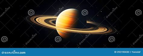 Planet Saturn with Rings on Black Cosmos Space Background with Stars ...