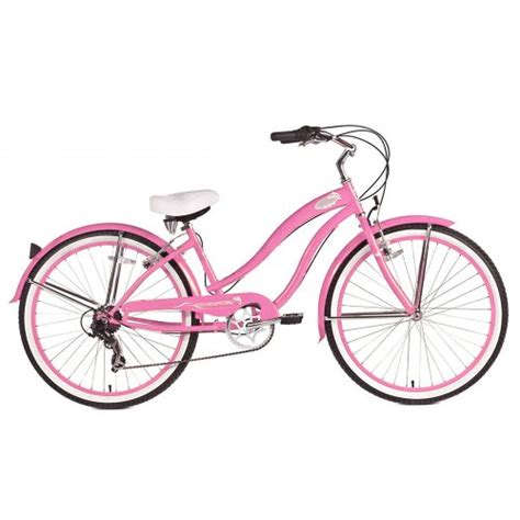 Micargi Rover 7-Speed Beach Cruiser Bike, Pink, 26-Inch