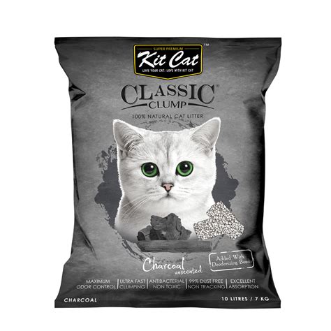 Kit Cat Classic Clump Cat Litter 10L -Charcoal - aPetMart