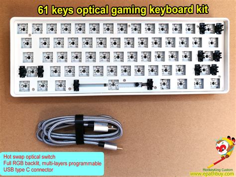 optical gaming keyboard kit, custom optical switch gaming rgb mechanical keyboard