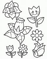 Small Flower Coloring Pages sketch template