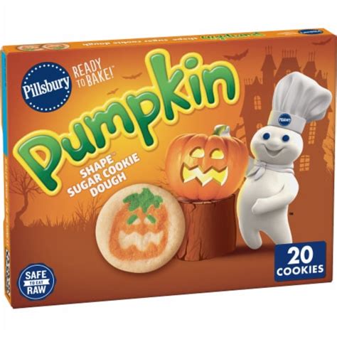 Pillsbury Shape Halloween Pumpkin Ready To Bake Sugar Cookie Dough, 20 ct / 0.46 oz - Kroger