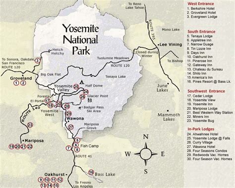 Topographic Map Of Yosemite National Park - London Top Attractions Map