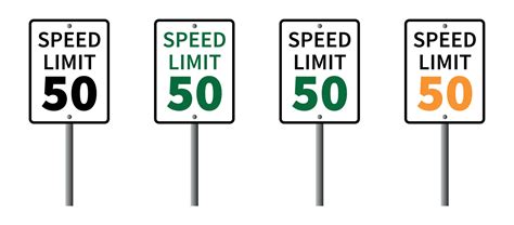 Speed limit 50 sign, limit 50 traffic light. American road sign on white background. 35013336 ...