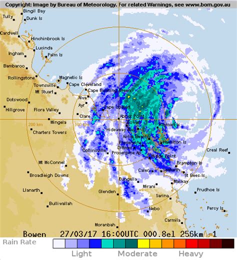 Category 3 Tropical Cyclone Debbie Pounding Queensland, Australia ...