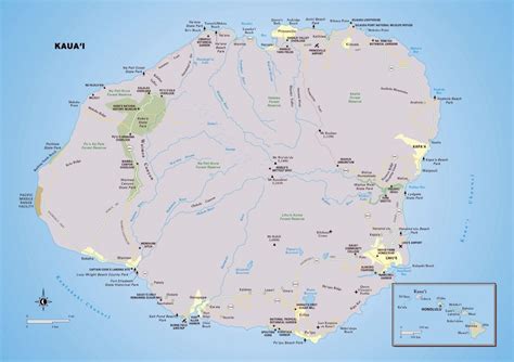 Kauai Maps - Printable Map Of Kauai Hawaii - Printable Maps