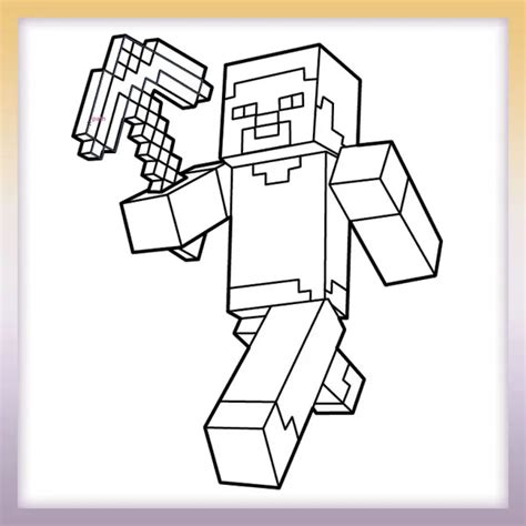 Minecraft Steve Coloring Pages