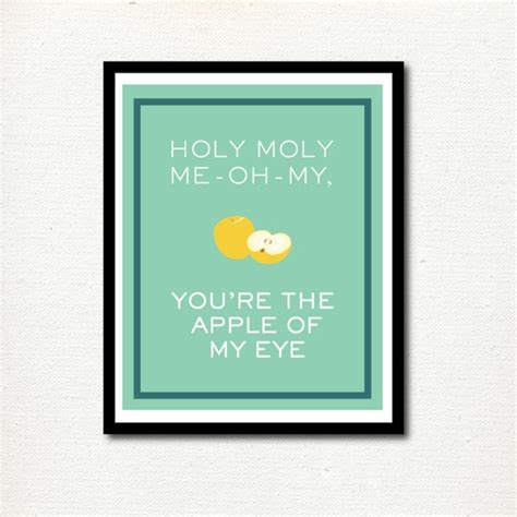 Nursery Print: You're The Apple Of My Eye Quote by MKKMDesigns